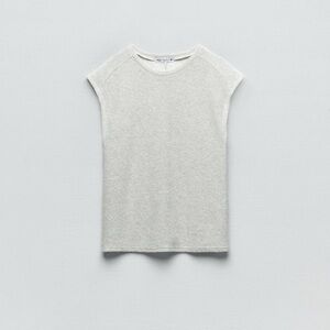 Zara Silver Knit Blouse